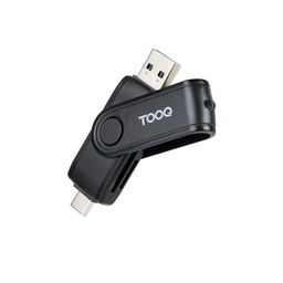 [FLTLFL0098] Tooq TQR-3003B Lector USB-C 2.0+USB-A 3.0 SD/TF