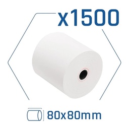 [CCIPAP0156] Pack 1500 rollos papel térmico sin BPA 80x80mm