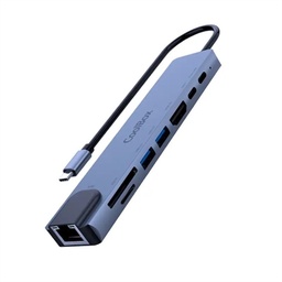 [AAOAUS0257] Coolbox M.DOCK C81 USB-C/1PD/2USB-A/HDMI/SD/MSD/RJ