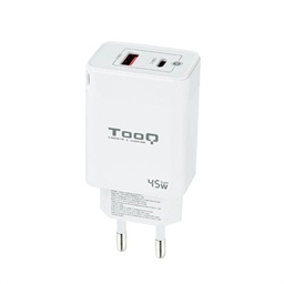 [AATCAT0346] Tooq Cargador pared GAN USB-C/PD+USB-A/QC 45W