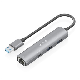 [AAOAUS0263] Aisens USB-A 3.0 Dock a RJ45 Hub 1xUSB-C 2xUSB-A