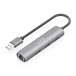 [AAOAUS0262] Aisens USB-A 3.0 Dock a RJ45 Hub 3xUSB-A 15cm