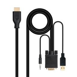 [AISCCI0751] Nanocable Conversor VGA+Audio a HDMI M-M 1,8 m
