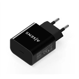[AATCAT0470] Aisens Cargador USB-C PD3.0 1xUSB-C 20W Negro