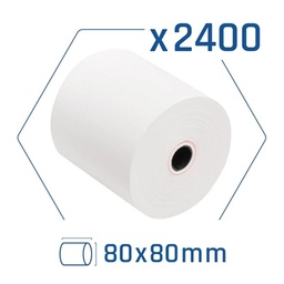 [CCIPAP0162] Palet 2400 rollos papel térmico sin BPA 80x80mm