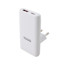 [AATCAT0520] Tooq Cargador pared GAN USB-C/PD + USB-A/QC 65W
