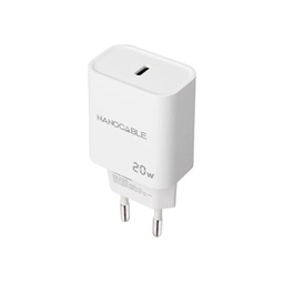 [AATCAT0425] Nanocable Cargador pared USB-C PD 20W Blanco