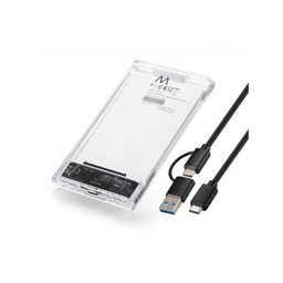 [AAACET0291] EWENT Carcasa USB3.2 Gen1 para SATA2.5"USB-C+A Tra